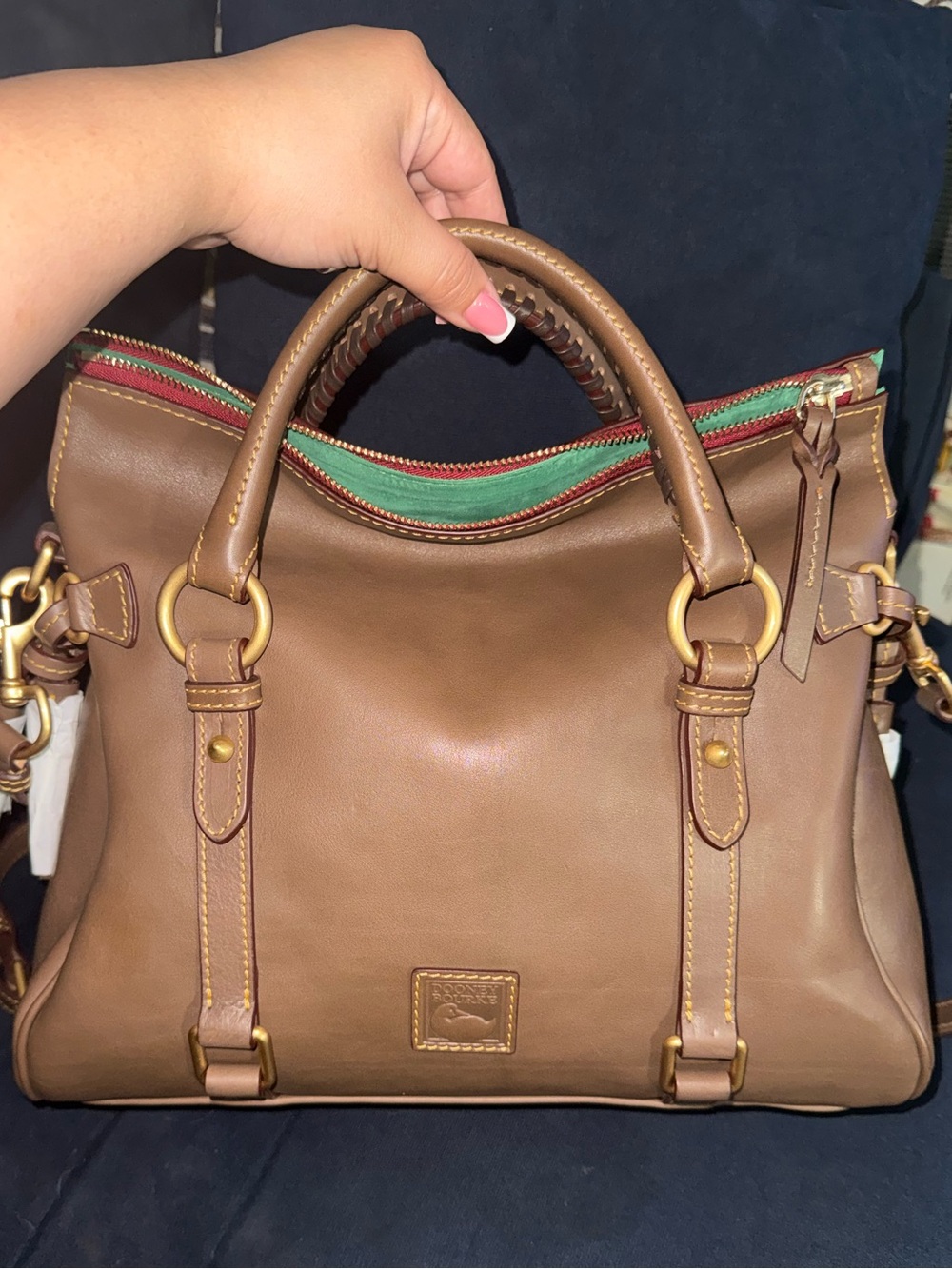 Dooney & Bourke Large Florentine Satchel in Elephant
